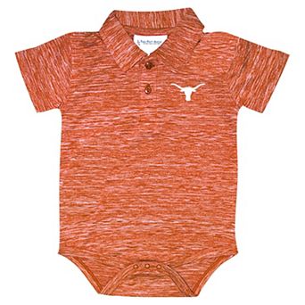 Infant Two Feet Ahead Texas Orange Texas Longhorns Space Dye Golf Bodysuit