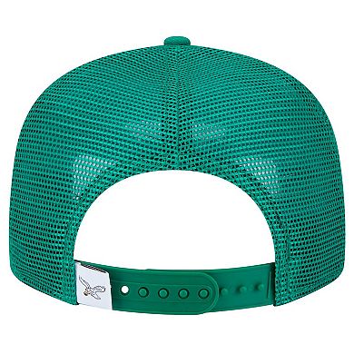 Youth New Era Kelly Green Philadelphia Eagles Main Trucker Snapback Hat