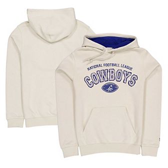 Men's New Era Cream Dallas Cowboys Historic Pullover Hoodie
