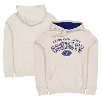 Men's New Era Cream Dallas Cowboys Historic Pullover Hoodie