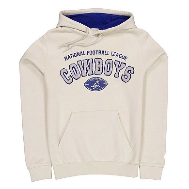 Men's New Era Cream Dallas Cowboys Historic Pullover Hoodie