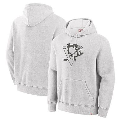 Men's Fanatics Cream Pittsburgh Penguins Made in Canada Pullover Hoodie