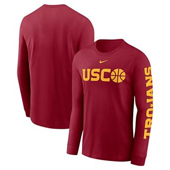 Men's Nike Cardinal USC Trojans Basketball Icon Two-Hit Long Sleeve T-Shirt
