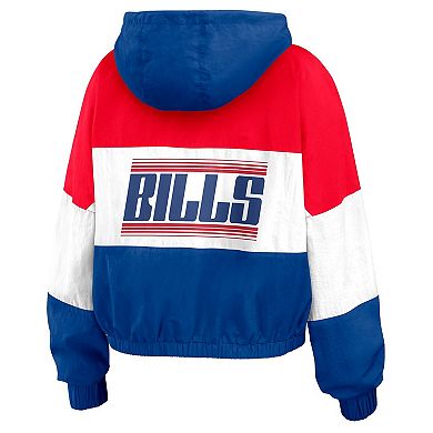 Women's WEAR by Erin Andrews Royal Buffalo Bills Color Block Full-Zip Windbreaker Jacket