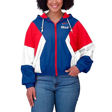Women's WEAR by Erin Andrews Royal Buffalo Bills Color Block Full-Zip Windbreaker Jacket