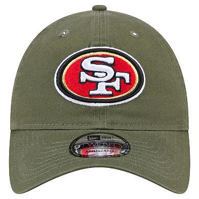 Men's New Era Olive San Francisco 49ers Main 9TWENTY Adjustable Hat