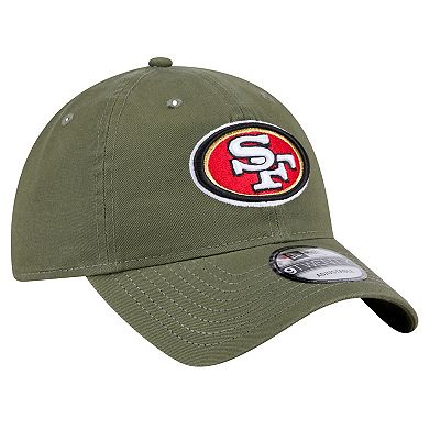 Men's New Era Olive San Francisco 49ers Main 9TWENTY Adjustable Hat