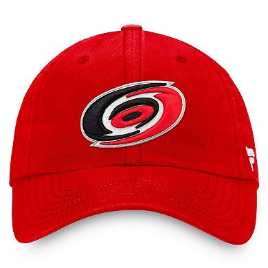 Men's Fanatics Red Carolina Hurricanes Core Primary Logo Adjustable Hat
