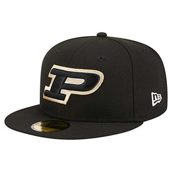 Men's New Era Black Purdue Boilermakers 59FIFTY Fitted Hat