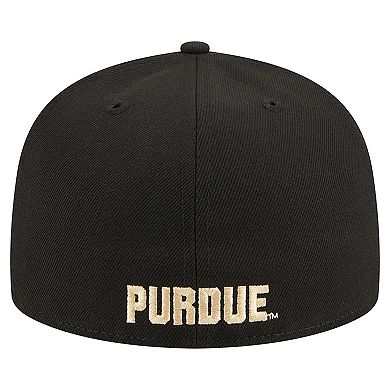 Men's New Era Black Purdue Boilermakers 59FIFTY Fitted Hat