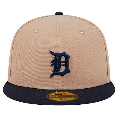 Men's New Era Khaki Detroit Tigers 59FIFTY Fitted Hat