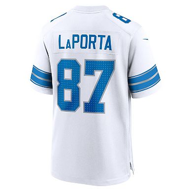 Men's Nike Sam LaPorta White Detroit Lions White Game Jersey