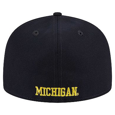 Men's New Era Navy Michigan Wolverines 59FIFTY Fitted Hat