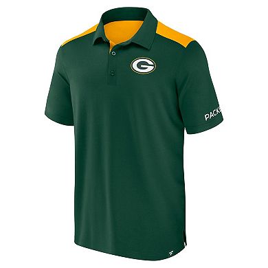 Men's Fanatics Green/Gold Green Bay Packers Colorblock Polo