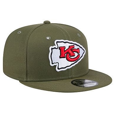 Men's New Era Olive Kansas City Chiefs Main 9FIFTY Snapback Hat