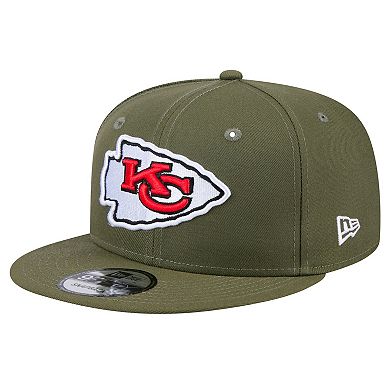 Men's New Era Olive Kansas City Chiefs Main 9FIFTY Snapback Hat