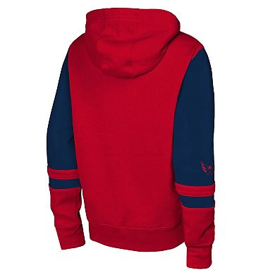 Youth Red Washington Capitals Face Off Full-Zip Hoodie