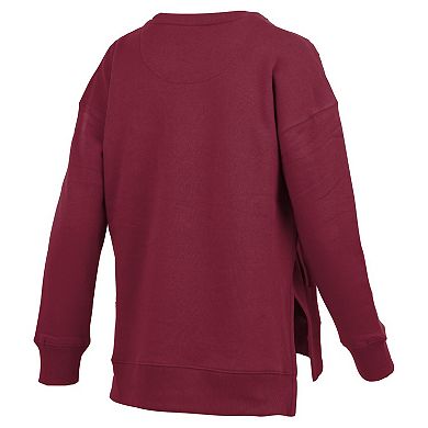 Women's Pressbox Garnet Florida State Seminoles Pocketed Arch Pullover Sweatshirt