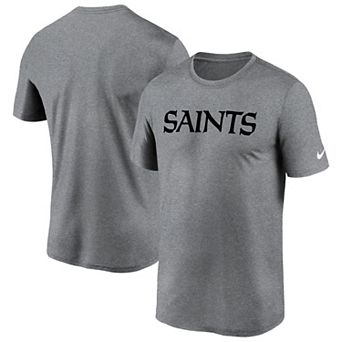 Men's Nike Heather Gray New Orleans Saints Legend Wordmark T-Shirt