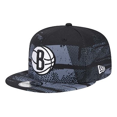 Men's New Era Black Brooklyn Nets Tip-Off 9FIFTY Snapback Hat