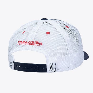 Men's Navy Atlanta Braves Sideline Trucker Adjustable Hat