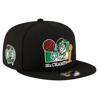 Men's New Era Black Boston Celtics Lucky 18x Champs 9FIFTY Snapback Hat