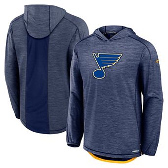 Men's Fanatics Navy St. Louis Blues Authentic Pro Rink Lightweight Pullover Hoodie