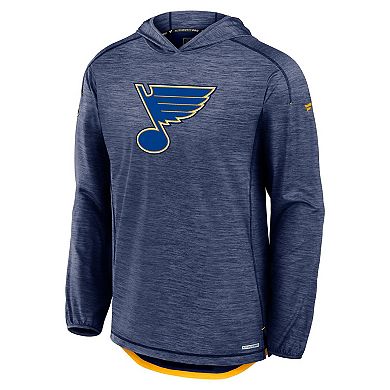 Men's Fanatics Navy St. Louis Blues Authentic Pro Rink Lightweight Pullover Hoodie