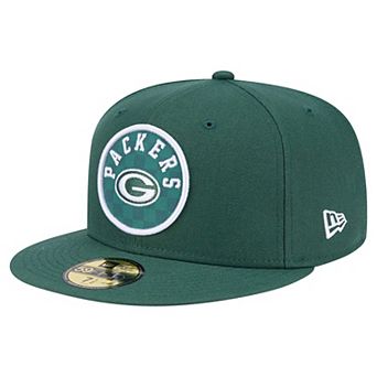 Men's New Era Green Green Bay Packers Checkered 59FIFTY Fitted Hat