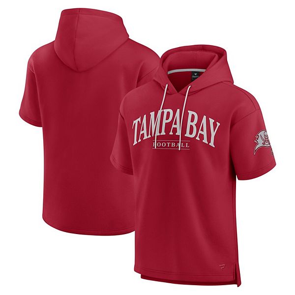 Unisex Fanatics Cardinal Tampa Bay Buccaneers Elements Signature Short Sleeve Pullover Hoodie