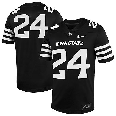 Men's Nike #24 Black Iowa State Cyclones Alternate Game Jersey