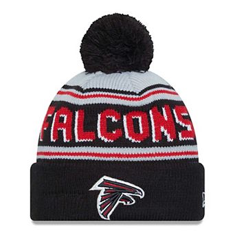 Men's New Era Black Atlanta Falcons Main Cuffed Knit Hat with Pom