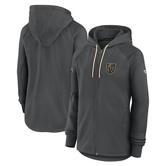 Women's Fanatics Gray Vegas Golden Knights Authentic Pro Rink Fleece Full-Zip Jacket