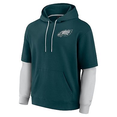 Unisex Fanatics Green Philadelphia Eagles Sleek Elements Pullover Hoodie