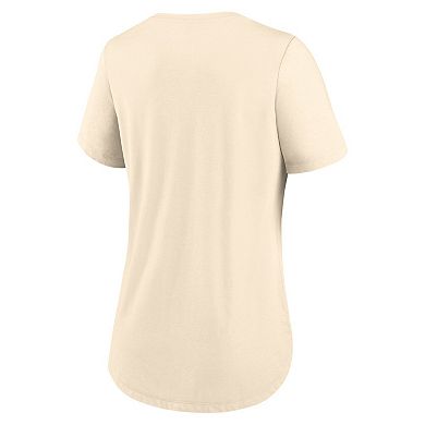 Women's Nike Tan Florida State Seminoles Script Logo Tri-Blend T-Shirt