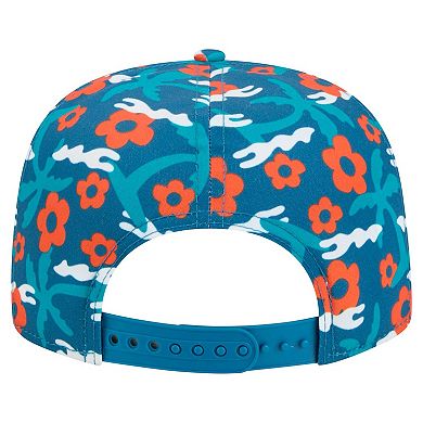 Men's New Era Aqua Miami Dolphins Wakey Wakey Golfer Snapback Hat