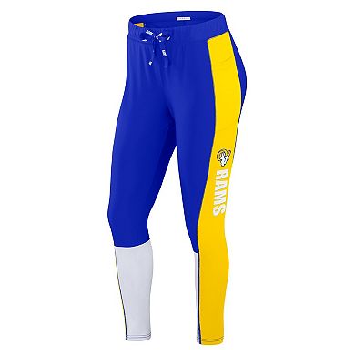 Women's WEAR by Erin Andrews Royal/Gold Los Angeles Rams Color-Block Leggings