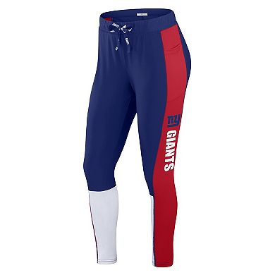 Women's WEAR by Erin Andrews Royal/Red New York Giants Color-Block Leggings