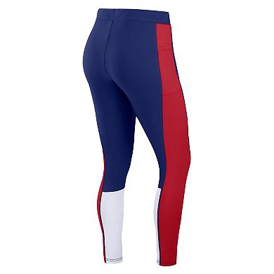 Women's WEAR by Erin Andrews Royal/Red New York Giants Color-Block Leggings