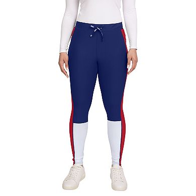 Women's WEAR by Erin Andrews Royal/Red New York Giants Color-Block Leggings