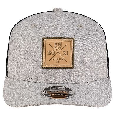 Men's New Era Heather Gray Austin FC Heather Patch 9SEVENTY Adjustable Hat