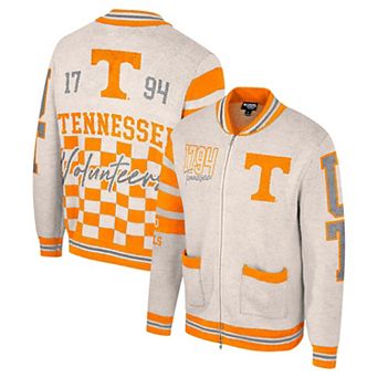 Women's Colosseum Cream Tennessee Volunteers Jacquard Full-Zip Sweater