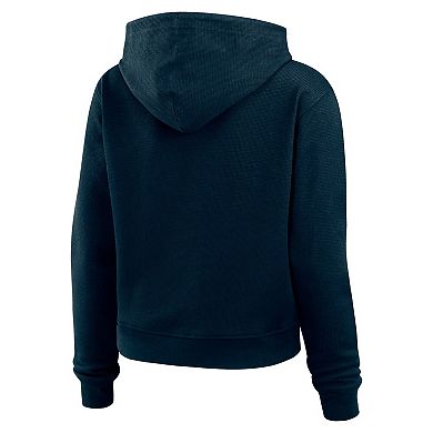 Women's WEAR by Erin Andrews Navy Chicago Bears Waffle Hoodie Pullover Top