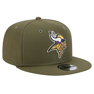 Men's New Era Olive Minnesota Vikings Main 9FIFTY Snapback Hat