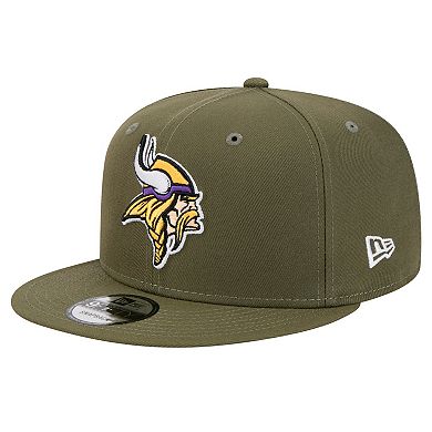 Men's New Era Olive Minnesota Vikings Main 9FIFTY Snapback Hat