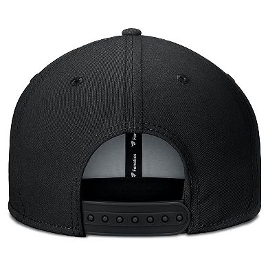 Men's Fanatics Black Vegas Golden Knights Fundamental Gino Stack Text Snapback Hat