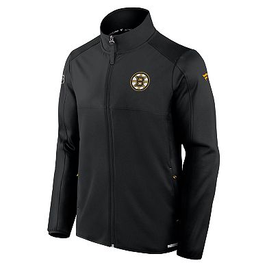 Men's Fanatics Black Boston Bruins Authentic Pro Rink Fleece Full-Zip Jacket