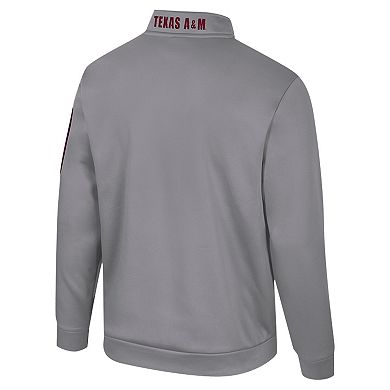 Men's Colosseum Gray Texas A&M Aggies Mainframe Quarter-Zip Fleece Jacket