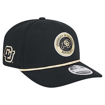 Men's New Era Black Colorado Buffaloes COOLERA 9SEVENTY Rope Stretch-Snap Hat
