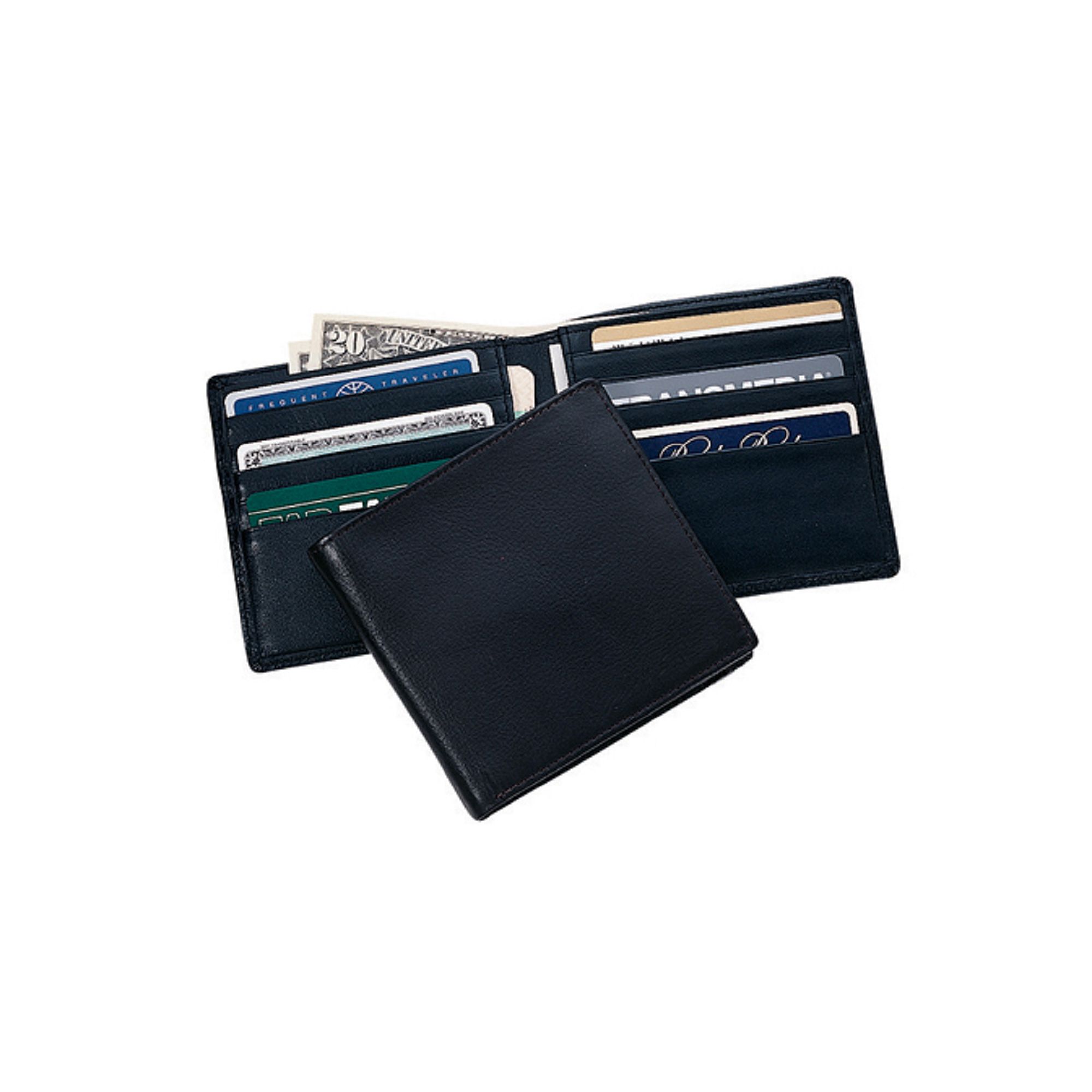 Royce Leather Hipster Wallet, Black